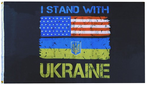 New ukraine flag 3x5ft stand - ukraine,